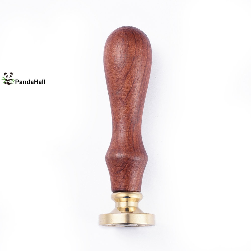 1 Bộ Con Dấu Đóng Sáp Niêm Phong DIY Bằng Đồng Thau Và Tay Cầm Bằng Gỗ Kích Thước 8.9x2.5cm: 25x14.5mm