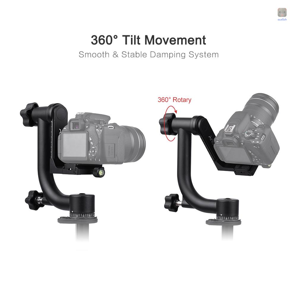 Đầu Gậy Ba Chân Chịu Tải Nặng Andoer Tiêu Chuẩn Arca-Swiss Bằng Hợp Kim Nhôm Hỗ Trợ 30Lbs / 13.6kg Cho Máy Quay Phim DSLR