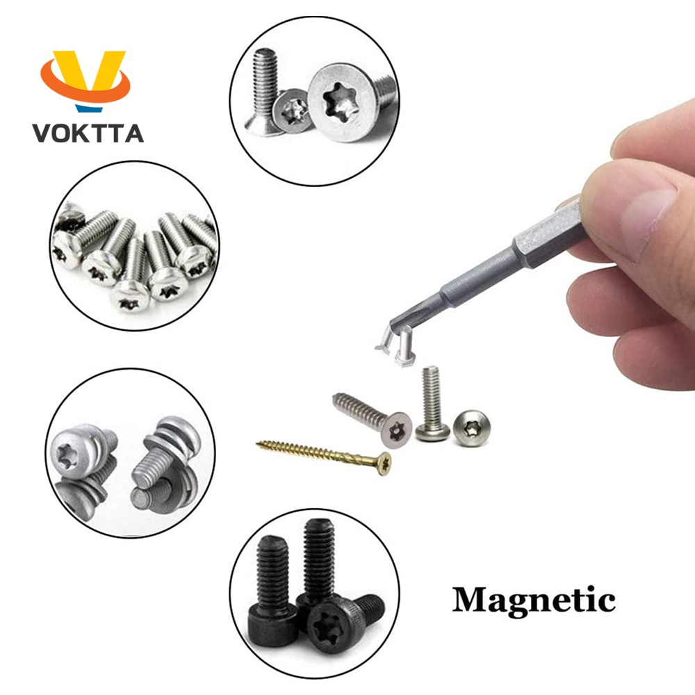 Bộ 12 Mũi Tua Vít Lục Giác Từ Tính 1 / 4 "S2 Bằng Thép 50mm / 75mm / 100mm