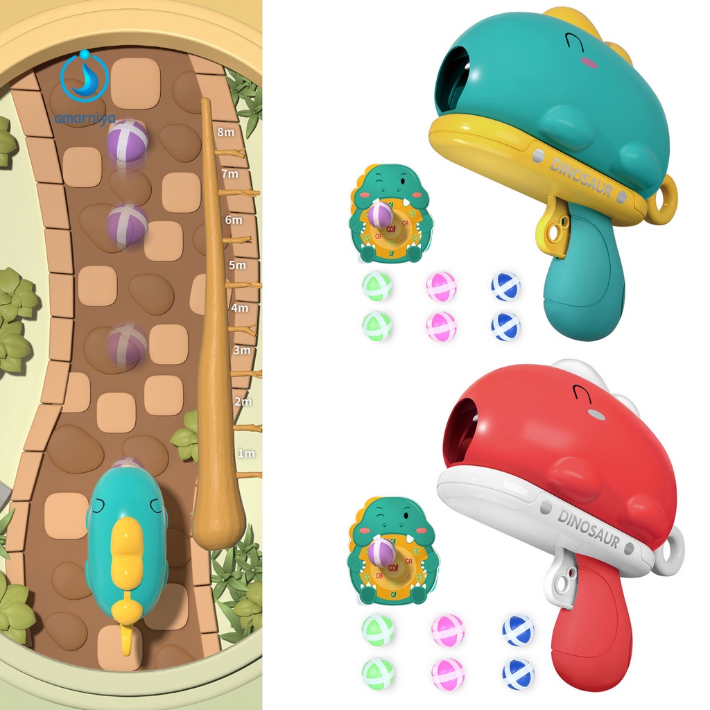 Amar Đồ Chơi Bắn Bóng Dính Bằng Vải Họa Tiết Khủng Long Đáng Yêu Dùng Ngoài Trời