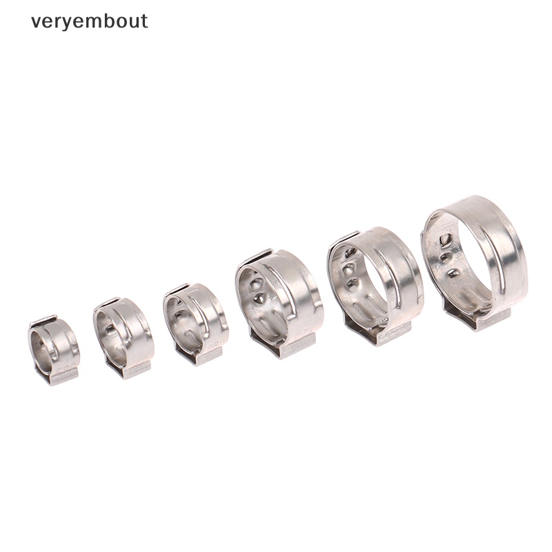 Set 10 Vòng Kẹp Ống Đơn Bằng Thép Không Gỉ 304 Tháo Gỡ Nhanh Tiện Dụng