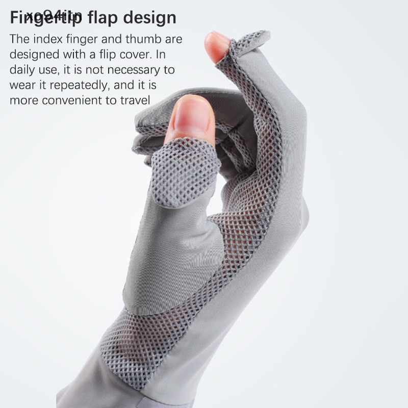 Găng Tay Lưới Lụa Lạnh Mỏng Chống Tia UV Thời Trang Mùa Hè Cho Nữ