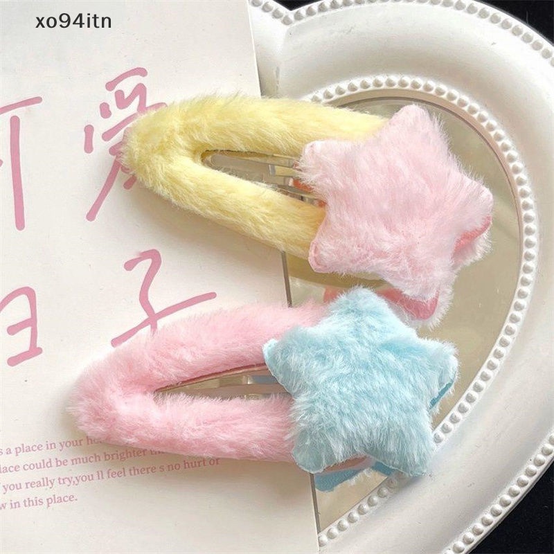 Kẹp Tóc Ngôi Sao Phối Lông Xù Đáng Yêu Dành Cho Bé Gái