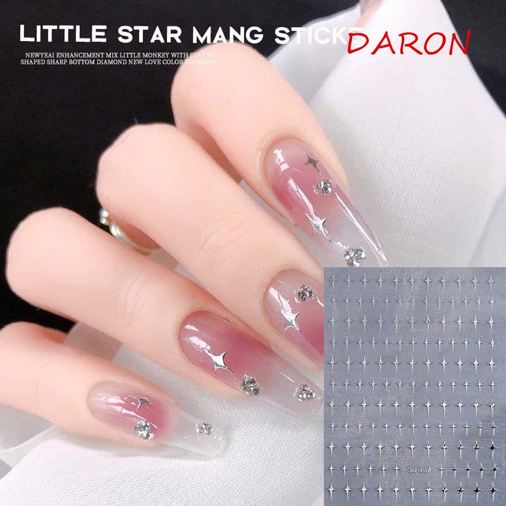Hình Dán Móng Tay Họa Tiết Ngôi Sao Màu Đồng Phong Cách Ins Thời Trang|Phụ Kiện Trang Trí Móng Tay Xinh Xắn