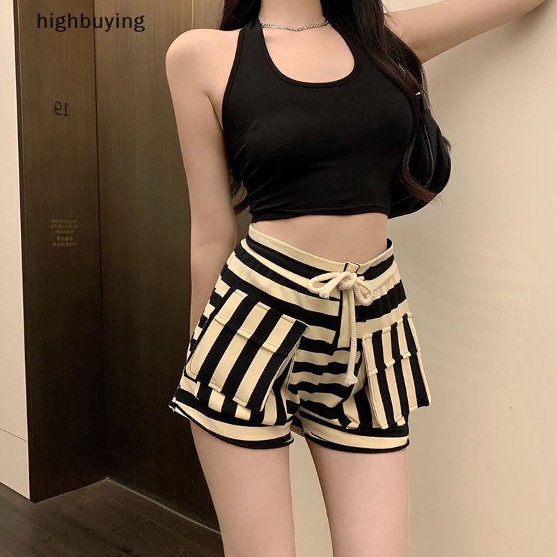 Quần Short Thể Thao Lưng Thun Rút Dây Thoáng Khí Thời Trang Mùa Hè Phong Cách Hàn Quốc