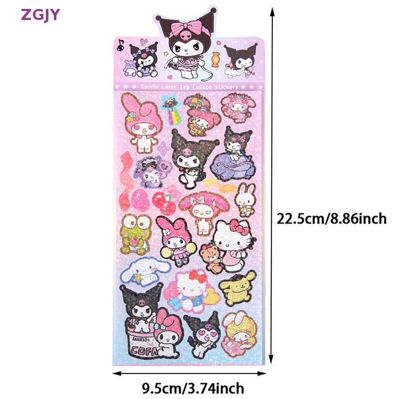 Bộ 4 Sticker Guka Pochacco Kuromi Melody Dễ Thương Mới