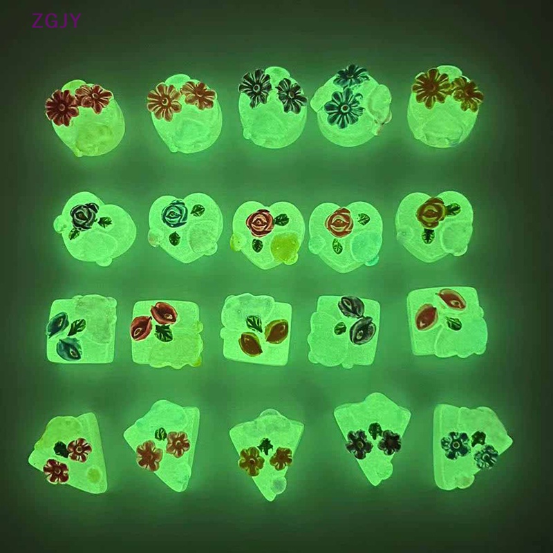 Set 5 Mô Hình Bánh Kem Mini Bằng Nhựa Trong Suốt Phát Quang Độc Đáo Mới