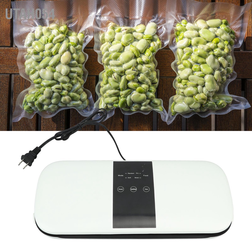 Utah054 Máy Hút Chân Không Nhỏ Cao 120W Hàn Thực Phẩm Tự Động Cho Khô Ướt Phích Cắm US 110V