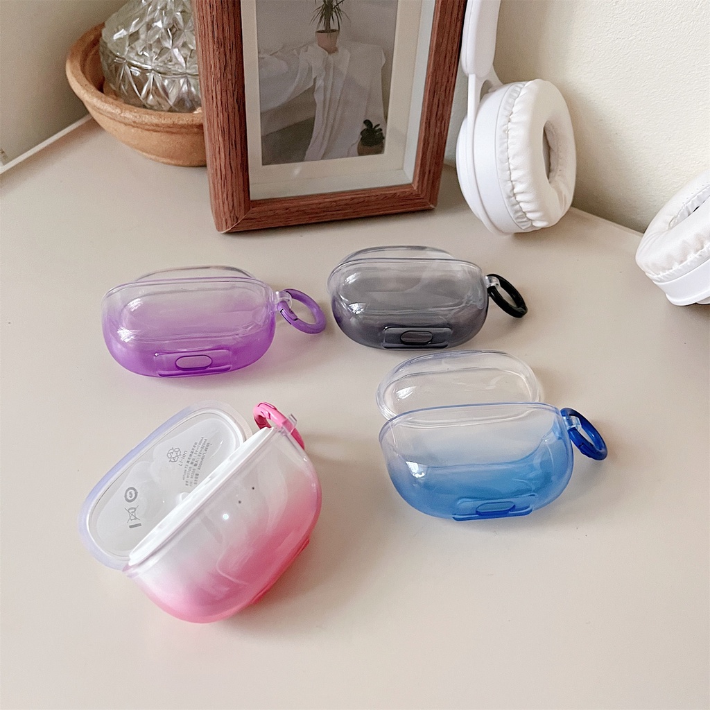 Vỏ Bảo Vệ Hộp Sạc Tai Nghe Không Dây UGREEN HiTune T3 TWS Bằng Silicon TPU Mềm Trong Suốt Chống Sốc Chống Rơi Kèm Móc