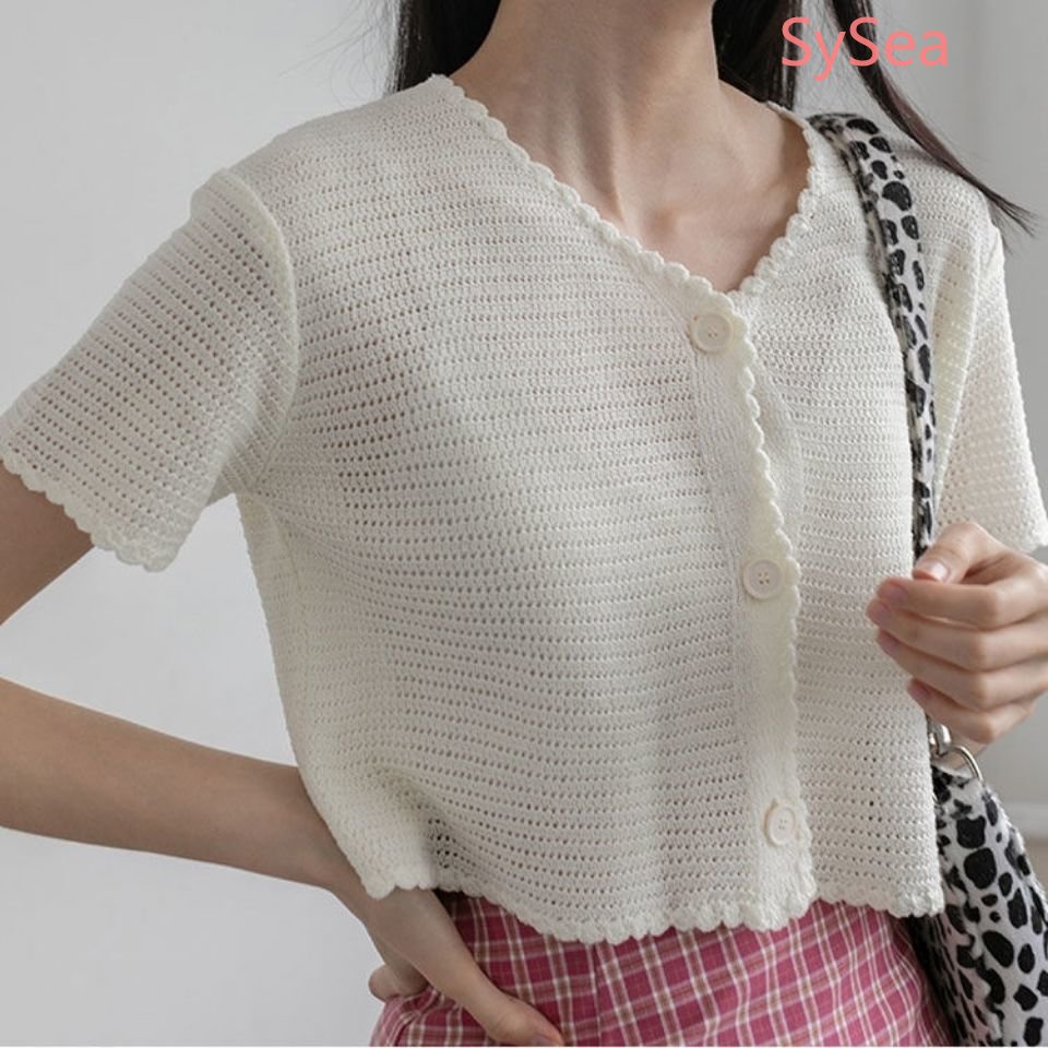 Áo Cardigan Dệt Kim Dáng Rộng Thời Trang Mùa Hè Cho Nữ