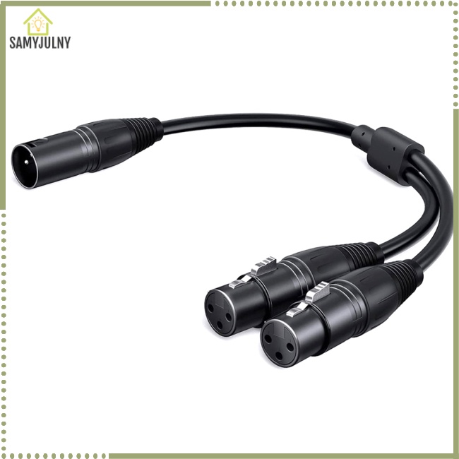 Dây Cáp Chia Cổng Xlr 2 Trong 1 3 Pin Chữ Y Chuyên Dụng Cho Micro