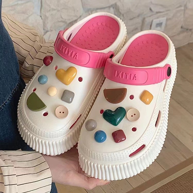 Dép nữ dép bánh mì 2023 NEW dép bánh mì nữ dép cross đế cao AB2454