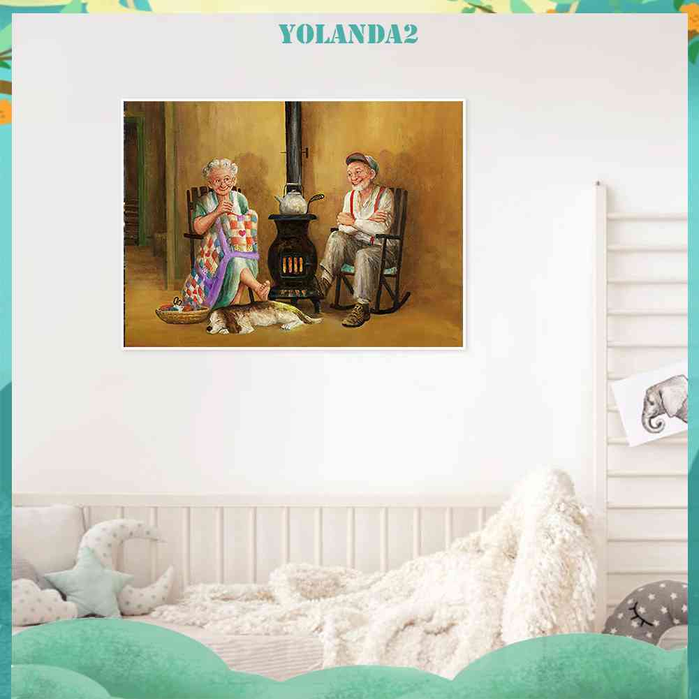 Tranh Đính Đá Kim Cương Toàn Bộ 5D DIY Hình Cặp Đôi Lãng Mạn Trang Trí Nhà Cửa