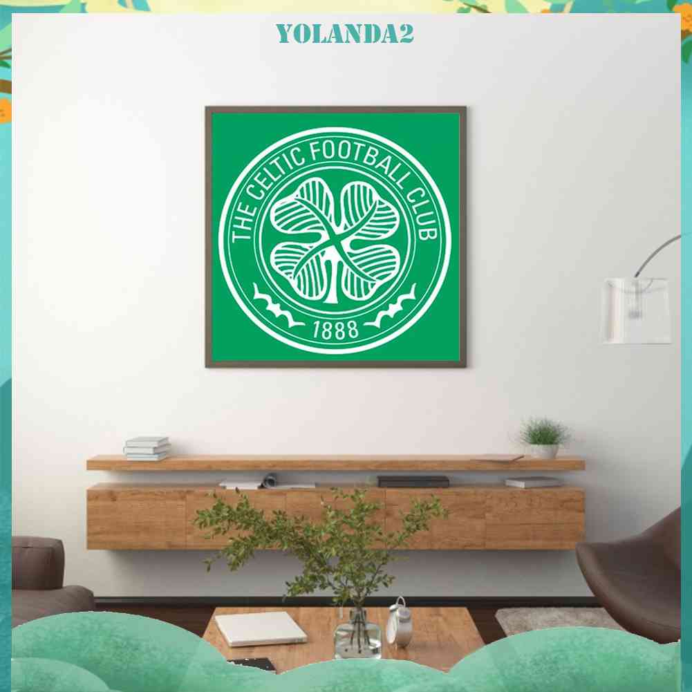 Tranh Đính Đá Kim Cương Toàn Diện Hình Câu Lạc Bộ Bóng Đá Trang Trí Phòng