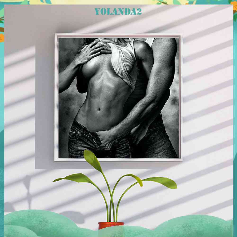 Bộ Tranh Đính Đá Tự Làm Toàn Diện Hình Cặp Đôi Tham Gia Vị Trí Nhà Cửa