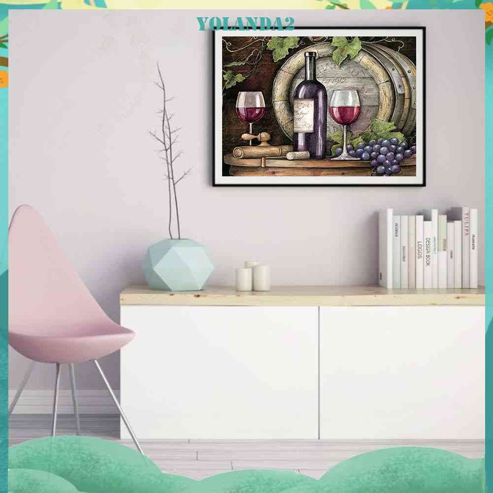 Bộ Tranh Đính Đá Diy Hình Thùng Rượu Độc Đáo Sáng Tạo