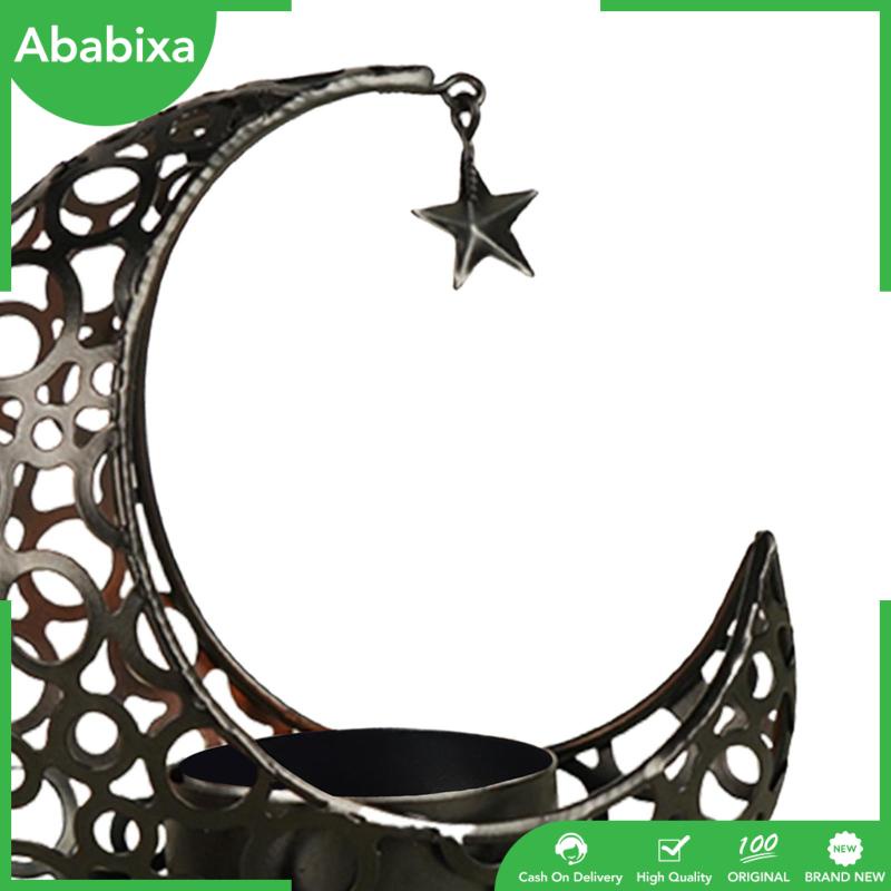[Ababixa] Giá Đỡ Đèn Cầy Bằng Kim Loại Hình Ngôi Sao Mặt Trăng Eid Mubarak Trang Trí Cho Khách Sạn Ramadan