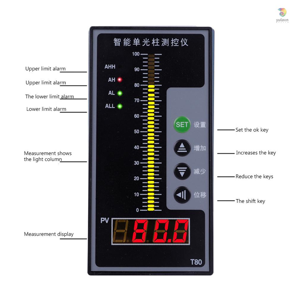Thiết Bị Kiểm Soát Độ Sâu Dầu / Nước Có Màn Hình LCD T80 Thông Minh T80