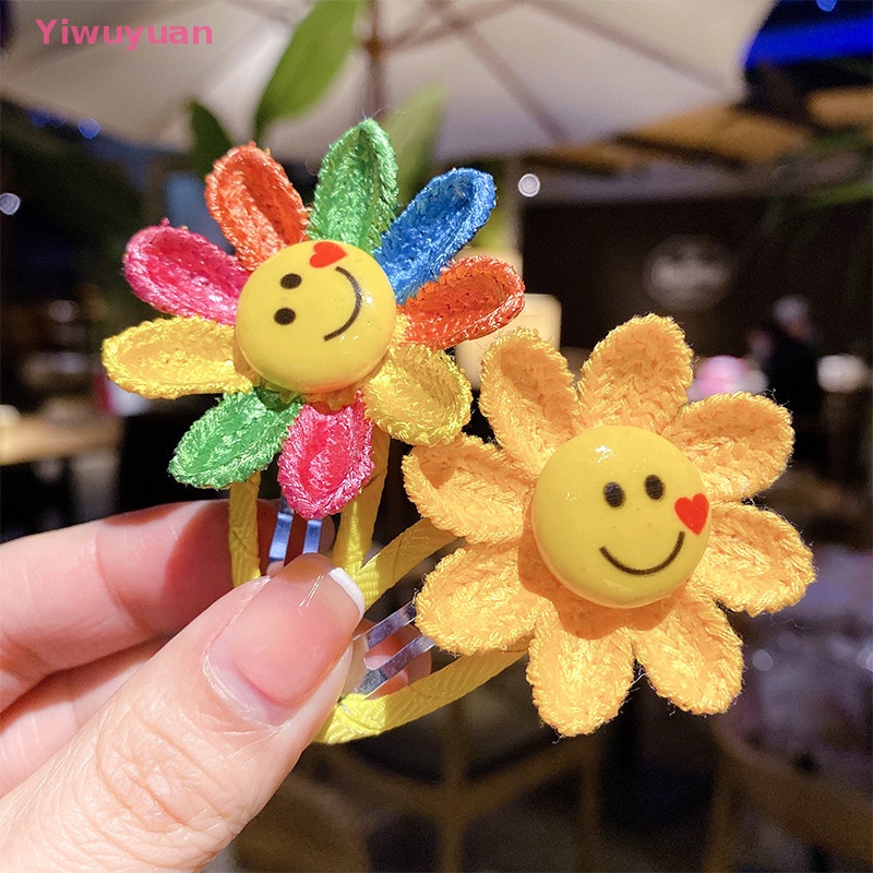 1 Dây Buộc Tóc Hoa Hướng Dương Đáng Yêu Cho Bé Gái Mới