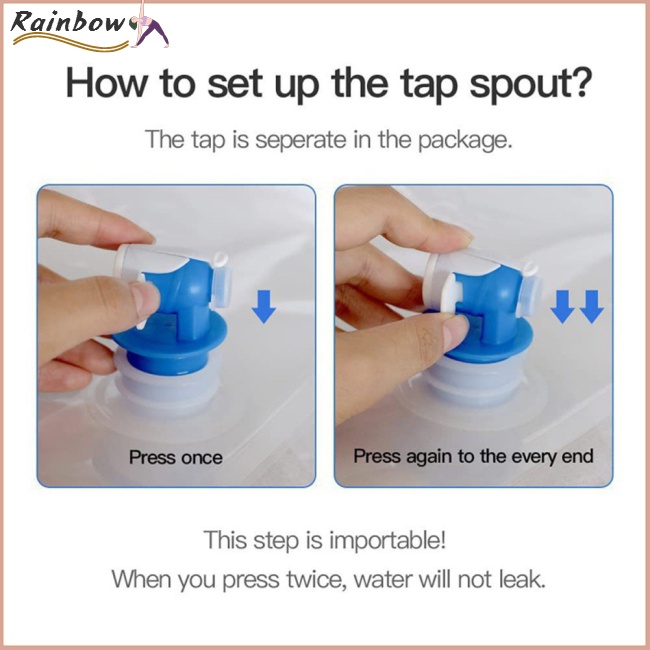 Túi Đựng Nước Dung Tích Lớn 5 / 10l Có Thể Gấp Gọn Tiện Dụng Mang Theo Du Lịch Cắm Trại