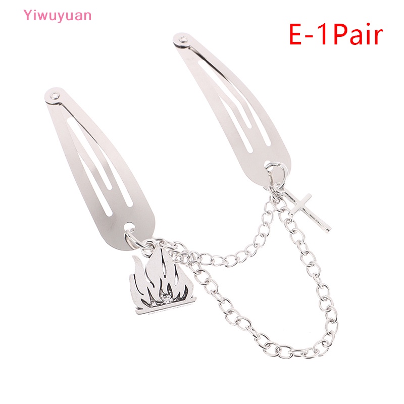 Kẹp Tóc Dây Xích Kim Loại Hình Bướm Phong Cách Punk Mới