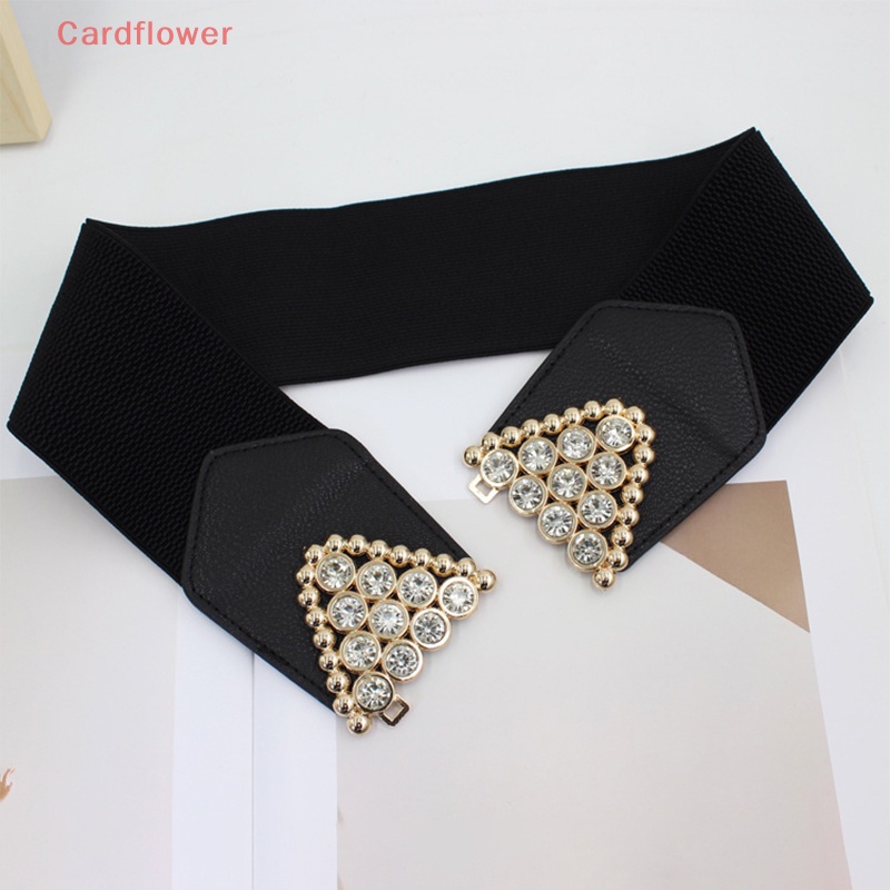 Thắt Lưng Bản Rộng Co Giãn Có Khóa Vàng Thời Trang Mùa Hè Kiểu Vintage Mới