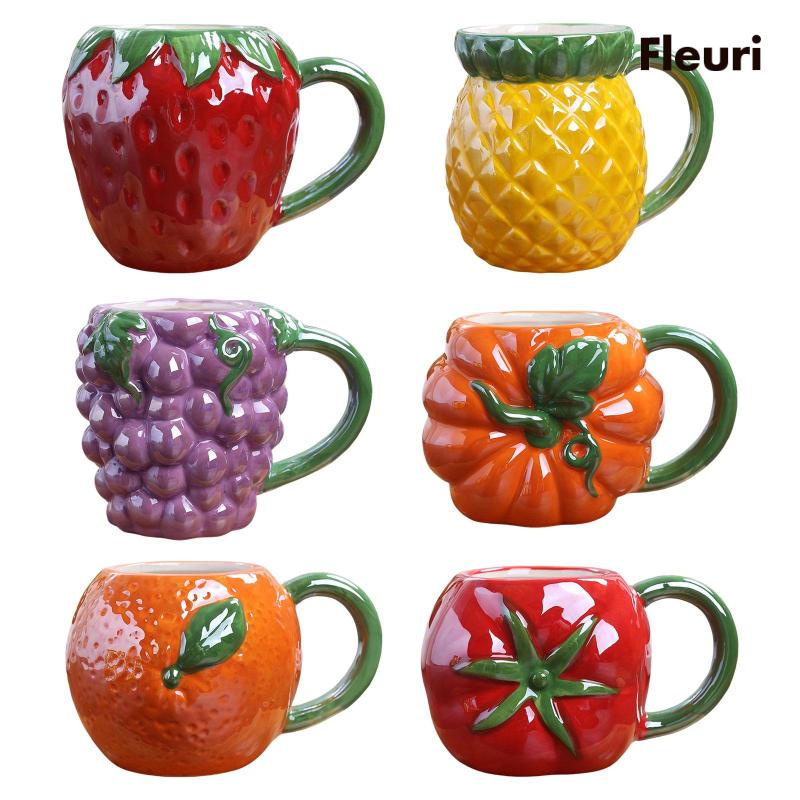 Cốc Sứ Uống Cà Phê Siêu Bền In Họa Tiết Dễ Thương Tiện Dụng