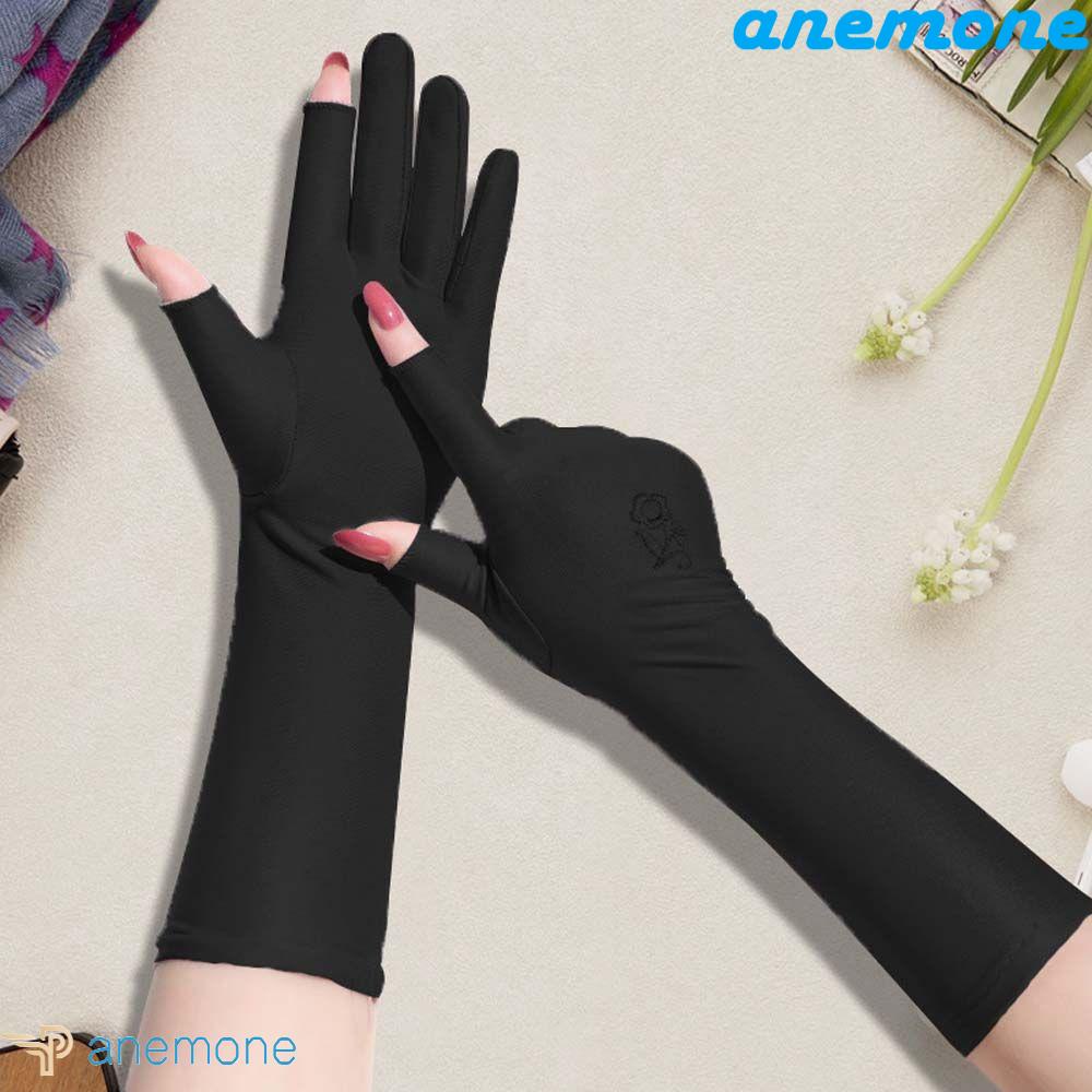 Găng Tay Chống Nắng Thoáng Khí In Hoa Có Thể Dùng Màn Hình Cảm Ứng Dành Cho Bạn Nữ