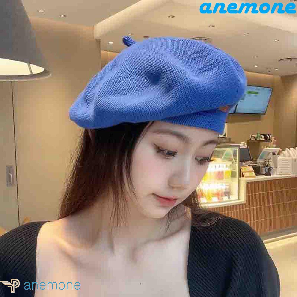 Mũ Beret Dệt Kim In Chữ Phong Cách Punk Vintage Thu Đông Dành Cho Nữ