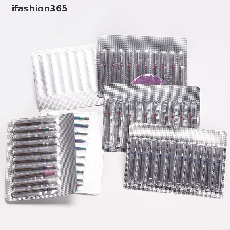 Set 10 Mũi Khoan Kim Cương Chuyên Dụng Cho Máy Mài Móng Tay ifashion365