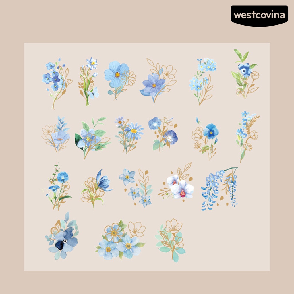 [COD]♪Túi 40 Miếng Dán Tự Dính Chống Thấm Nước Họa Tiết Hoa Xinh Xắn Trang Trí Đa Ứng Dụng