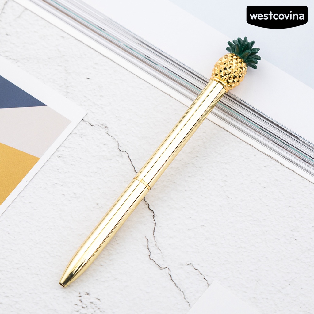 [COD]♪Bút Bi Vỏ Kim Loại Chống Trượt Dễ Thương