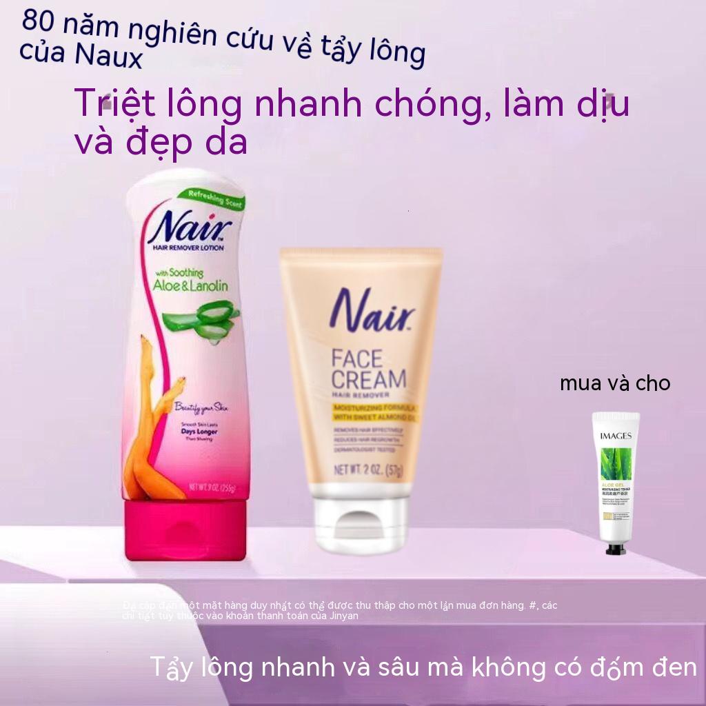 Nair nách nha đam làm đẹp cơ tẩy lông kem tẩy lông môi kem tẩy lông mượt mà dưỡng ẩm không để lại đốm đen loại bỏ lông môi làm sáng da kem tẩy lông nhẹ nhàng