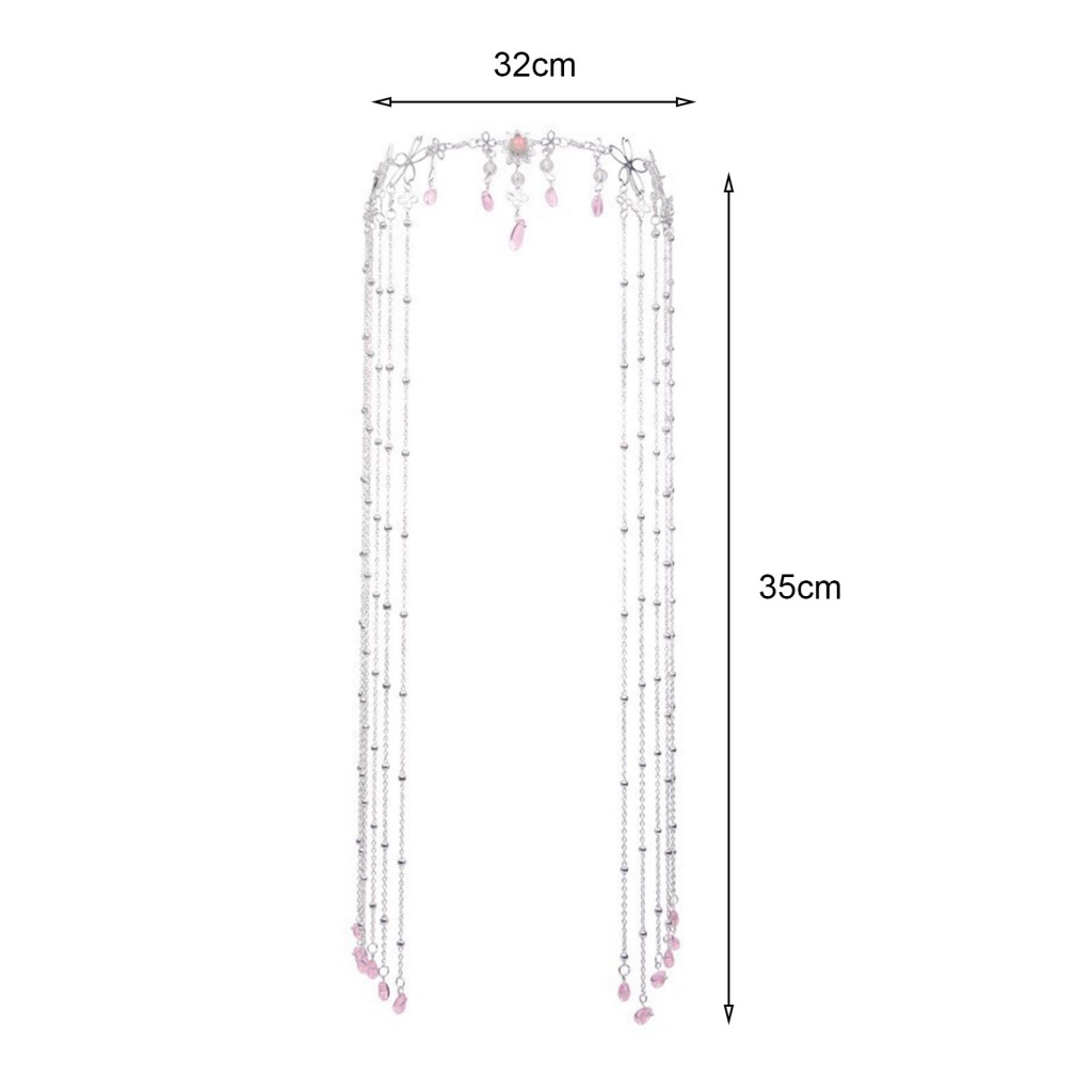 Fujinri.mx Chuỗi Dây Đeo Trán Tạo Kiểu Tóc Chống Trượt Trang Trí Tiệc Cưới Độc Đáo