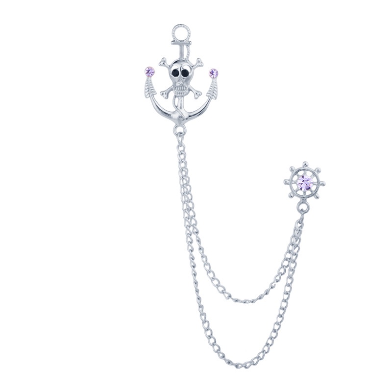 Ghim CàI ÁO HìNh ĐầU Lâu / Mỏ Neo Tua Rua ThờI Trang Cho Nam