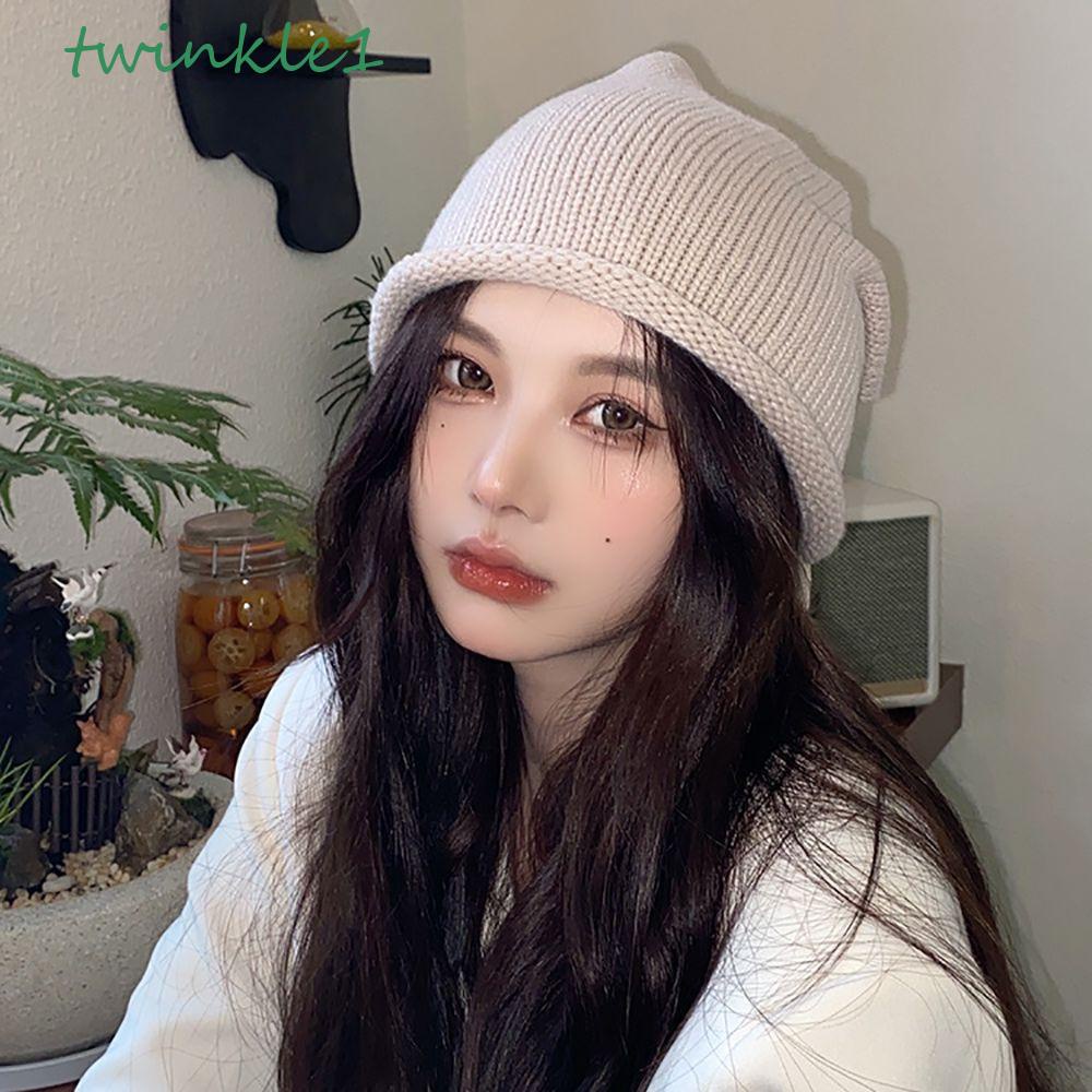 Mũ Len Trùm Đầu Giữ Ấm Màu Sắc Đơn Giản Cho Nam Nữ