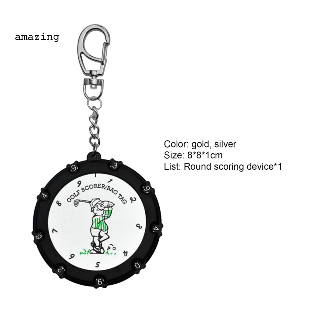 Dụng Cụ Đếm Điểm Chơi Golf 18 Lỗ Kèm Móc Khóa Tiện Dụng