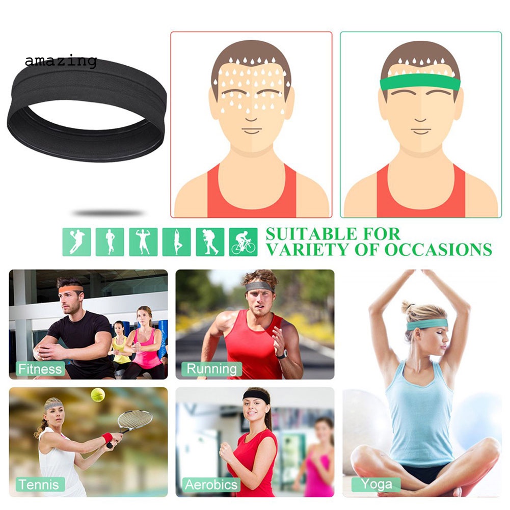 Băng Đô Thể Thao Co Giãn Thấm Hút Mồ Hôi