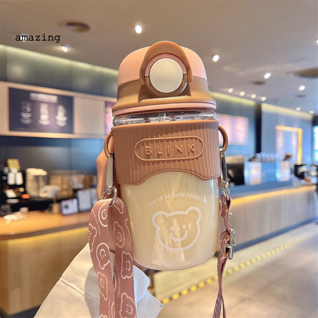 Bình Nước Thể Thao Có Ống Hút Dung Tích 600ml Dành Cho Nữ