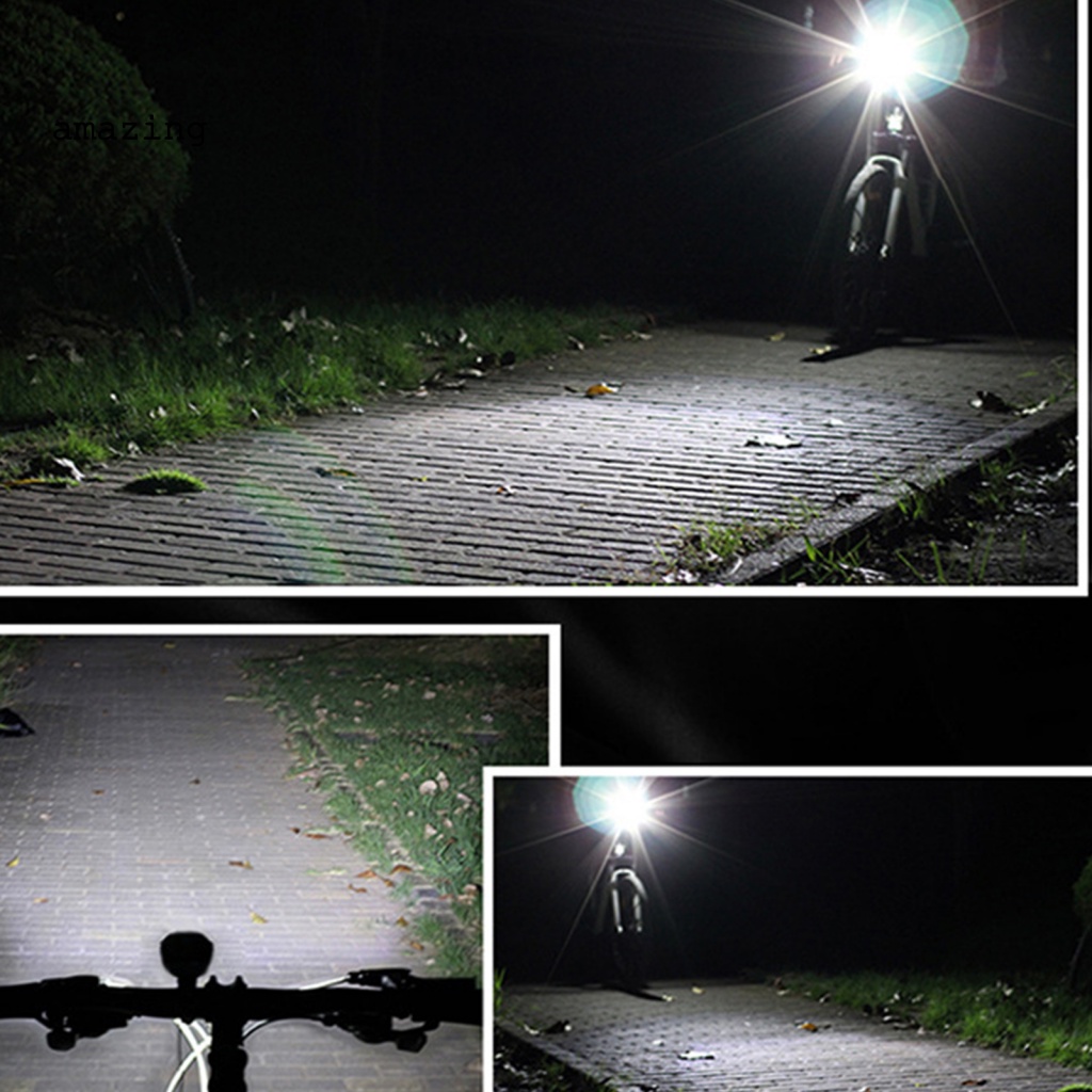 Đèn Pha Xe Đạp Chống Thấm Nước Sạc USB Tiện Lợi