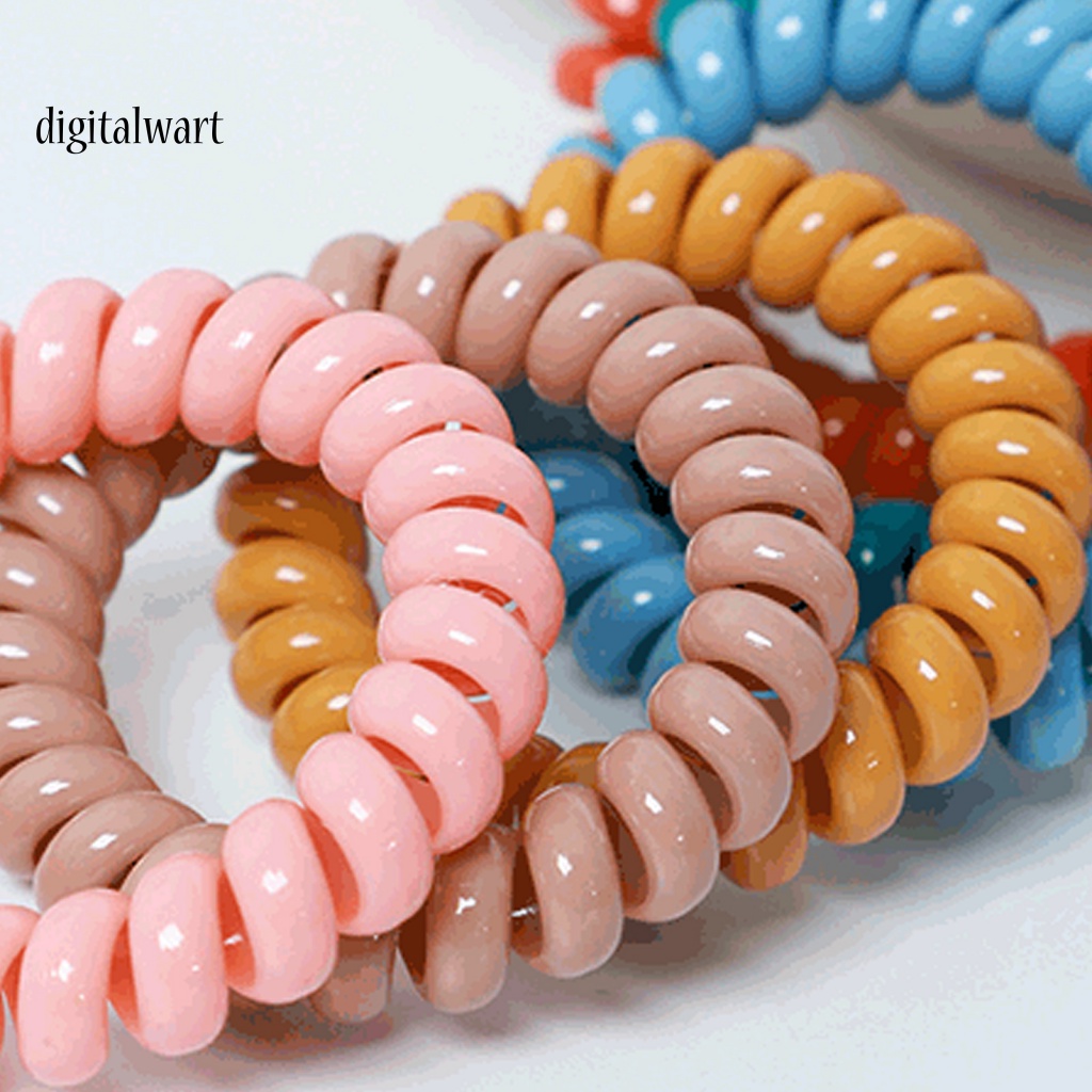 Kỹ Thuật Số| Set 6 Dây Cột Tóc Đuôi Ngựa Màu Sắc Tươi Sáng Thoải Mái Không Để Lại Dấu Vết Cho Nữ