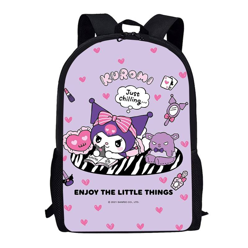Balo Cỡ Lớn Chống Thấm Nước Thoáng Khí In Họa Tiết Sanrio Kuromi Thời Trang Cho Nam Và Nữ 1