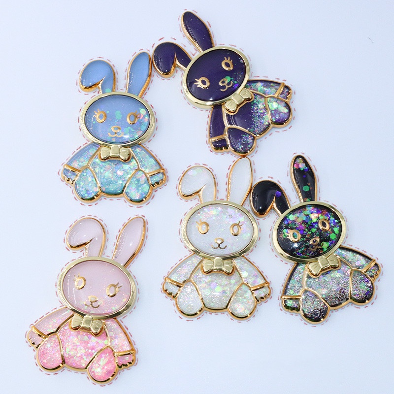 Giá Đỡ Điện Thoại Hình Thỏ Hoạt Hình 3D Dạng Nổi Có Túi Khí Và Dây Đeo Ngón Tay Mở Rộng Phong Cách Ins