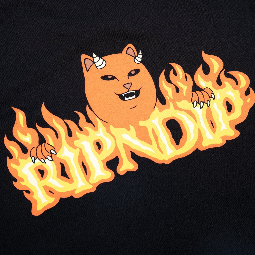 Ripndip Áo Thun Ngắn Tay In Hình Mèo Thời Trang Mùa Hè Cá Tính