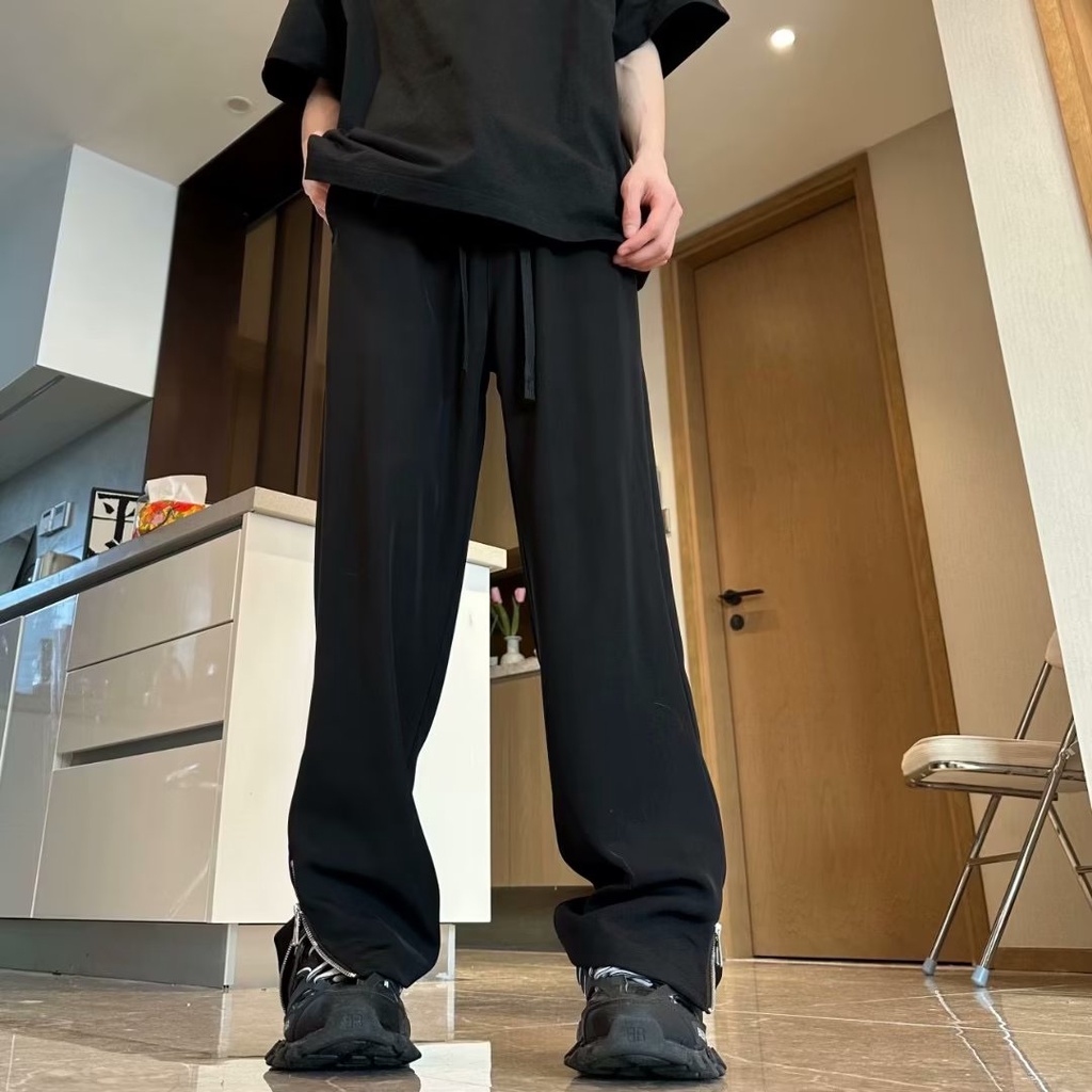 Quần ống rộng Màu Trơn Thời Trang Mùa Hè Mới 2023 Cho Nam
