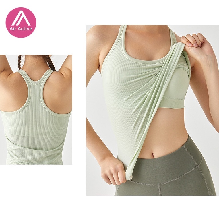 AirActive Áo Ngực Thể Thao Thoáng Khí Kẻ Sọc Áo có đệm mút áo bra thể thao