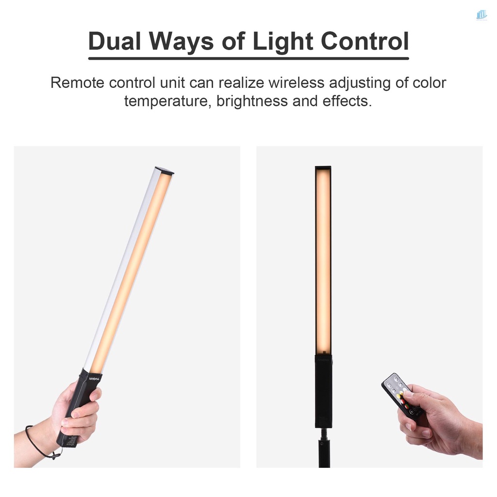 ANDOER Đèn LED Video Cầm Tay 10W 9 Màu CRI95 + 3200K-5600K 0-100% 7 Hiệu Ứng Ánh Sáng 1 / 4-inch Kèm Điều Khiển Từ Xa