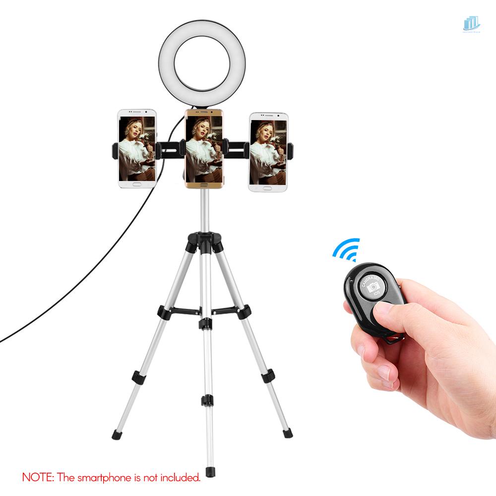 Đèn Vòng Ba Chân USB 6.3inch / 16cm 2700K ~ 6500K Có Thể Điều Chỉnh Độ Sáng Hỗ Trợ Chiếu Sáng Giá Đỡ Ba Chân Để Bàn 65cm + Ba Chân Ho-Phone + Cao 65cm Di Động