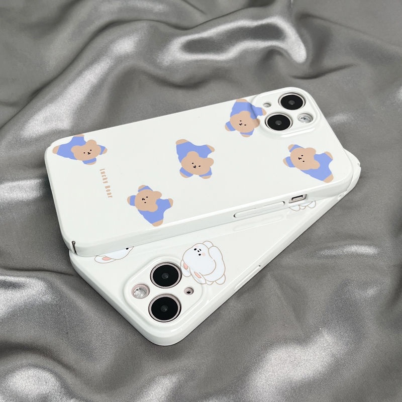 Ốp Điện Thoại Cứng In Hình Gấu Thỏ Cho Apple Iphone Xs 11 X plus 1413 14 L2F2