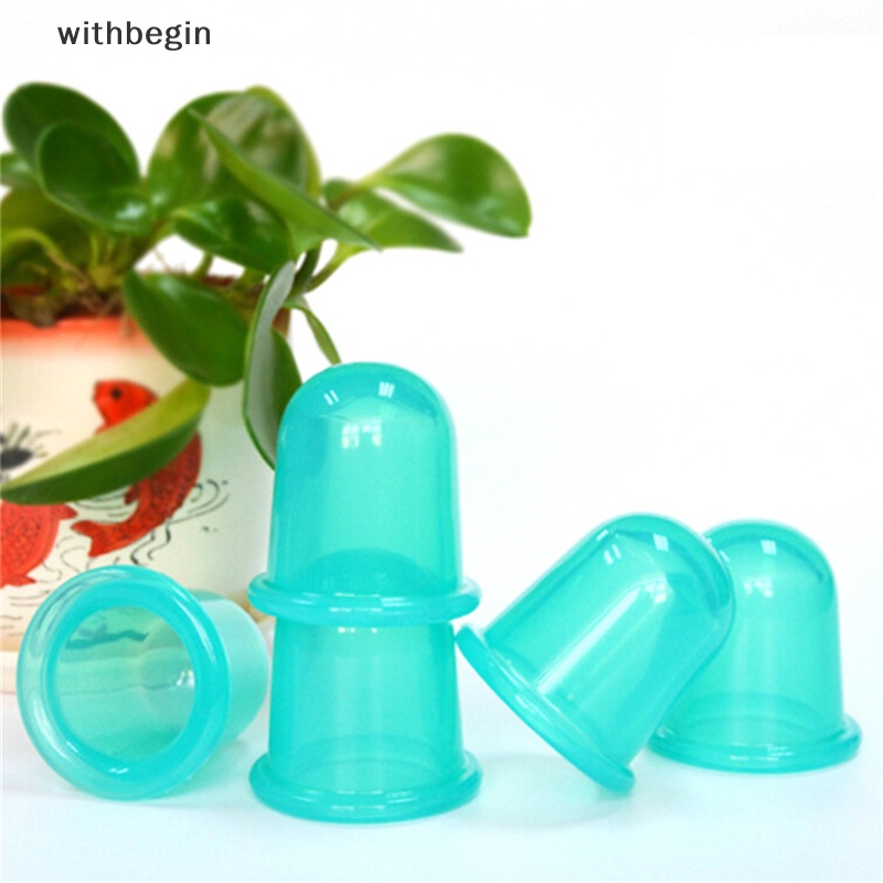 1 Bộ Cốc Giác Hơi Mát Xa Mặt Và Cơ Thể Bằng Silicone Chống Cellulite